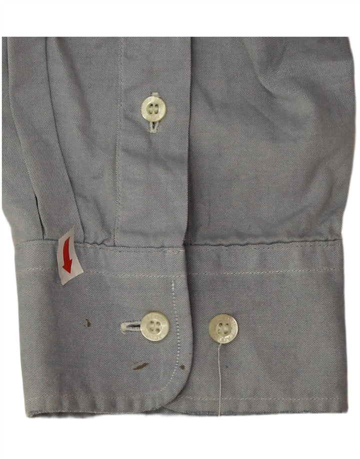 Lacoste Herrenhemd Größe 44 XL Blaue Baumwolle
