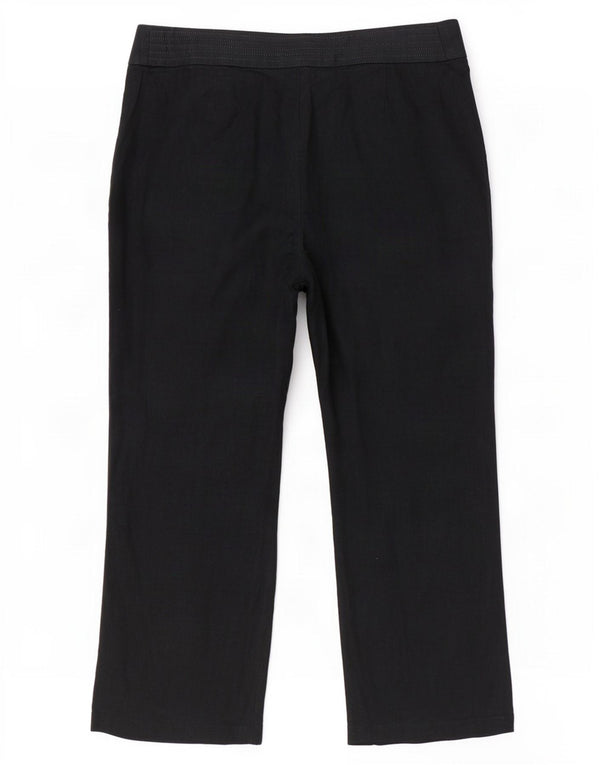 Marks & Spencer Damen Gerade Chinohose UK 16 Large W36 L27 Schwarz