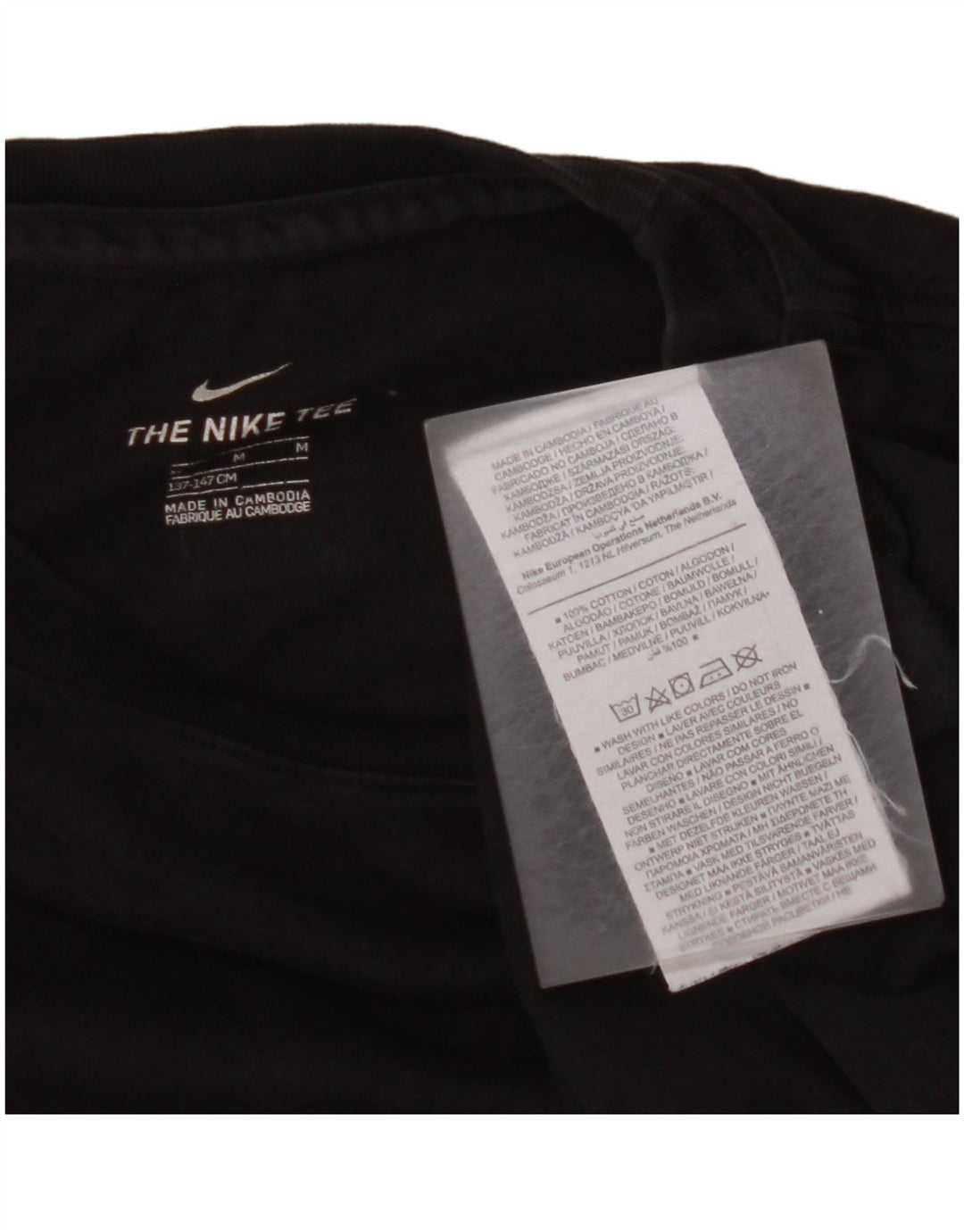 NIKE Grafik-T-Shirt für Jungen, 10–11 Jahre, mittelgroß, schwarze Baumwolle