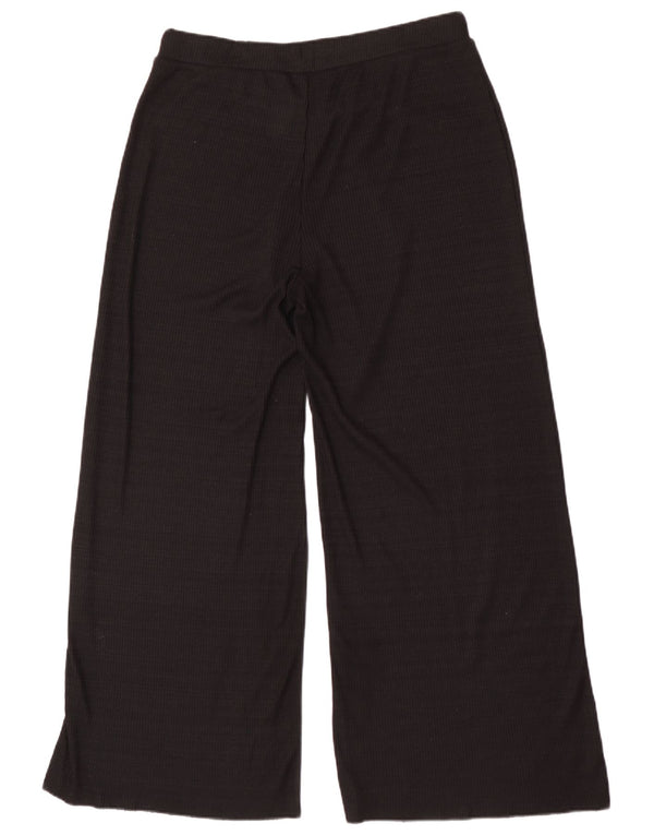 Zara Damen-Trainingshose mit weitem Bein, UK 18, XL, Schwarz