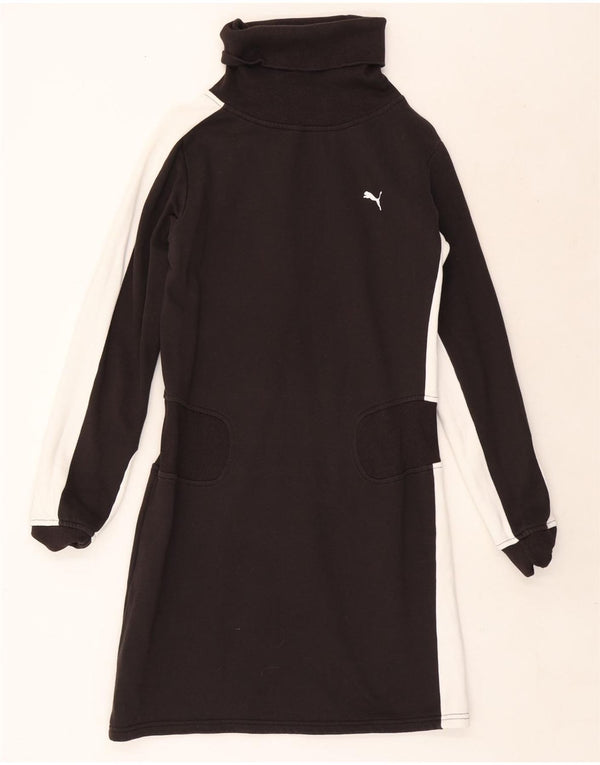 Puma Damen Pulloverkleid mit Rollkragen, UK 14, Mittelschwarz, Farbblock