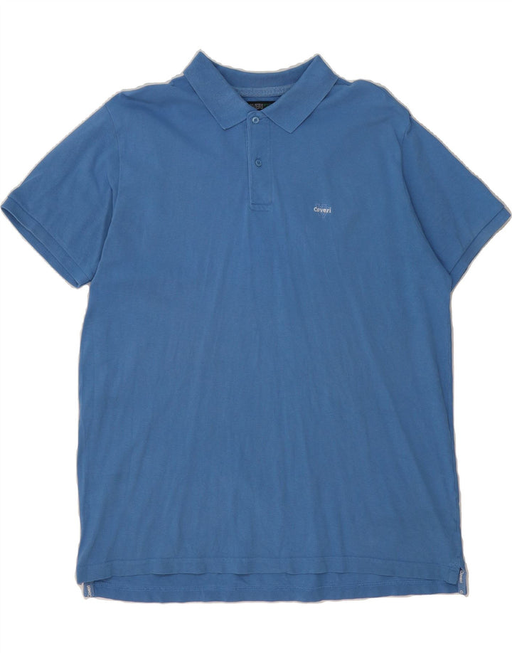 COVERI Mens Polo Shirt Large Blue Cotton Vintage Coveri and Second-Hand Coveri from Messina Hembry 