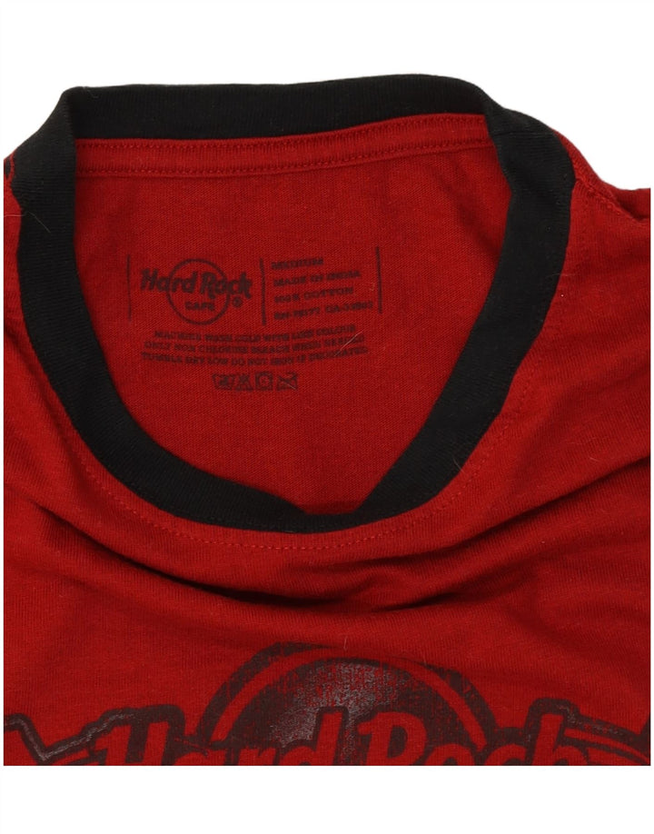 HARD ROCK CAFE Mens Munich Graphic T-Shirt Top Medium Red Cotton