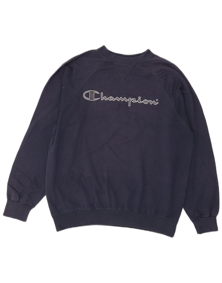 Champion Herren-Sweatshirt mit Grafik, Größe L, Marineblau