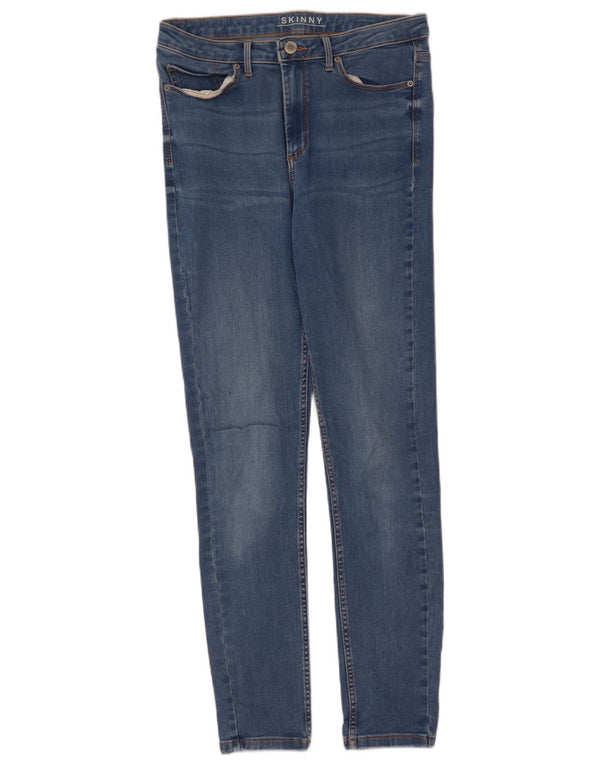 Marks & Spencer Damen Skinny Jeans UK 10 Small W27 L29 Blaue Baumwolle