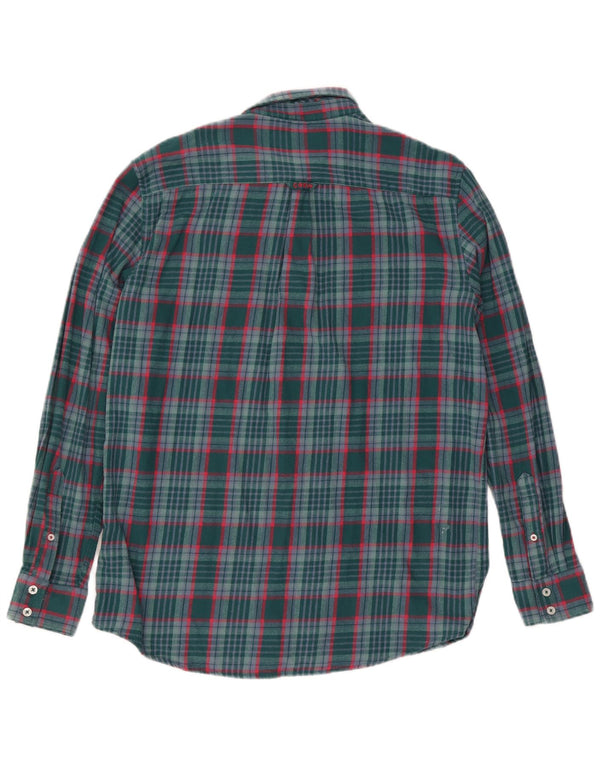 Crew Clothing Herren-Flanellhemd mit lässiger Passform, XL, grün kariert, Baumwolle