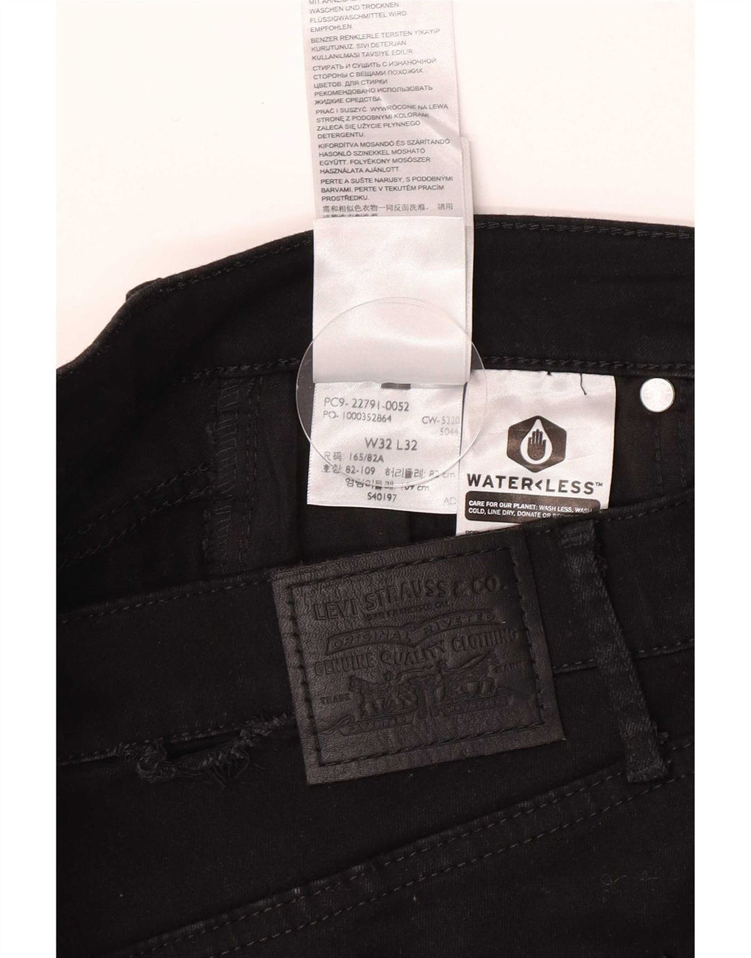 Levi's Damen Jegging-Jeans W32 L32 schwarze Baumwolle