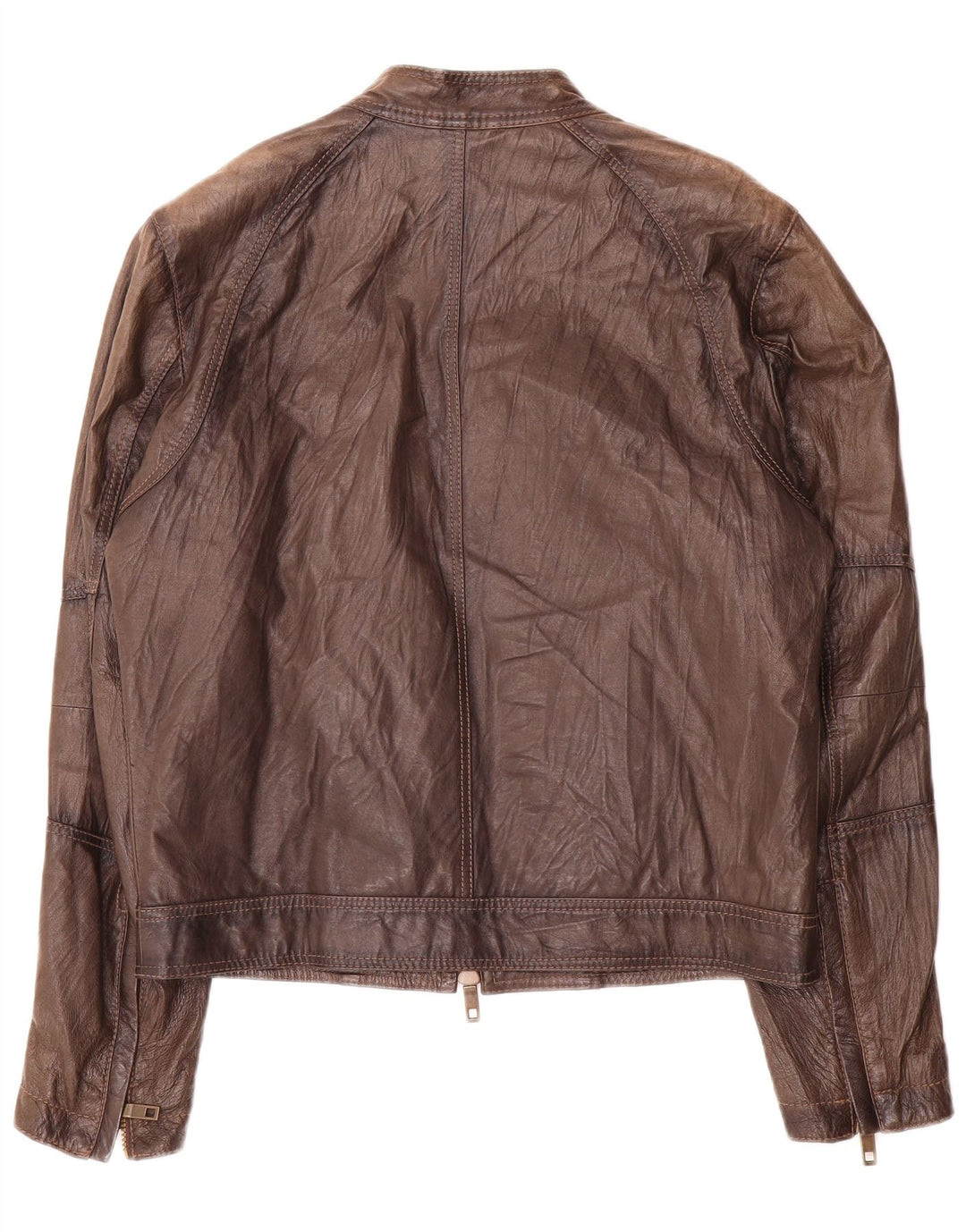 Vintage Herren Lederjacke IT 48 Mittelbraun