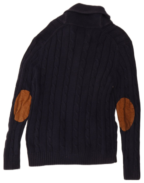 Gant Herren-Strickjacke, groß, marineblau, Baumwolle