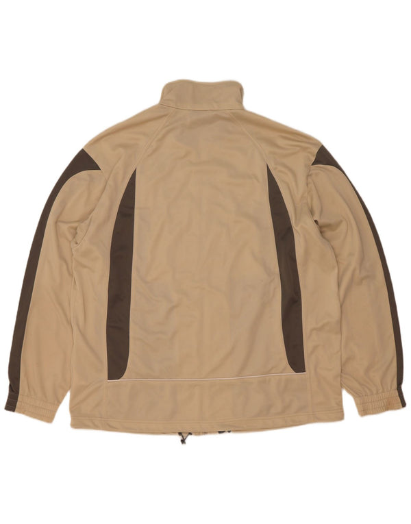 Lotto Herren-Trainingsanzug-Oberteil, Jacke, 2XL, Beige, Farbblock-Polyester