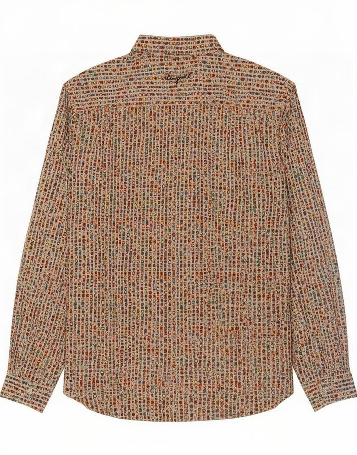 Desigual Herrenhemd XL Mehrfarbige geometrische Baumwolle