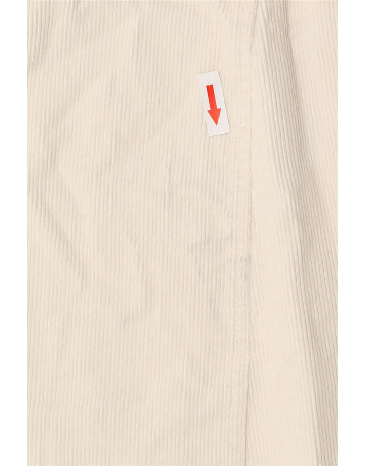 Zara Damen Cordrock Medium W28 Weiße Baumwolle