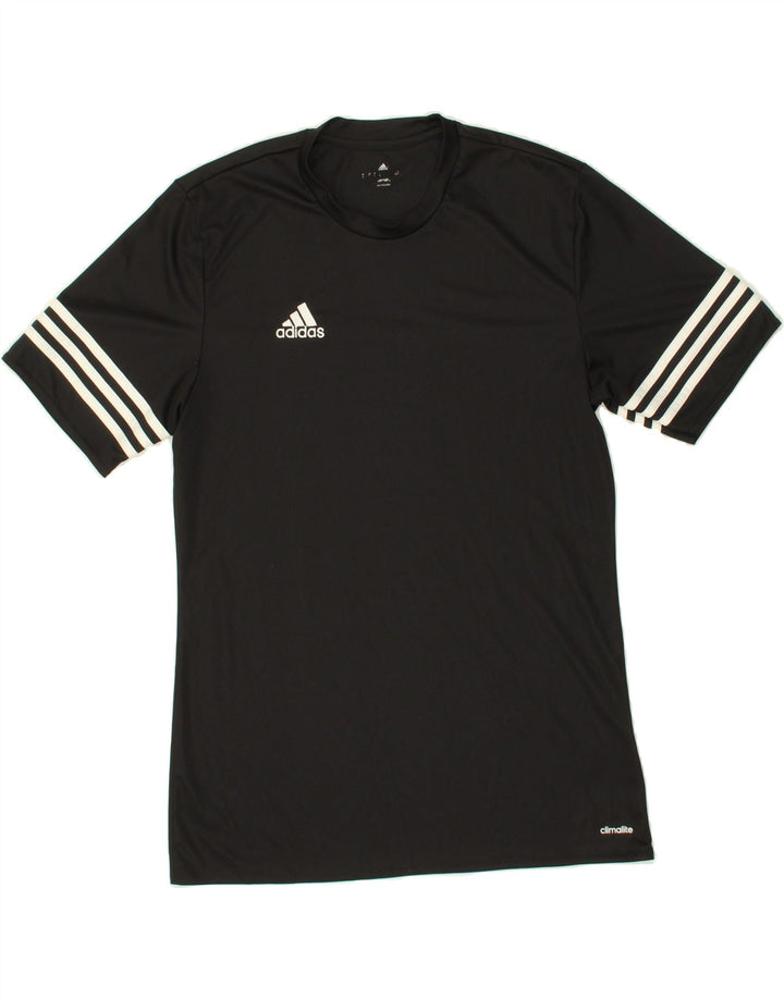 ADIDAS Mens Climalite T-Shirt Top Small Black Polyester Vintage Adidas and Second-Hand Adidas from Messina Hembry 