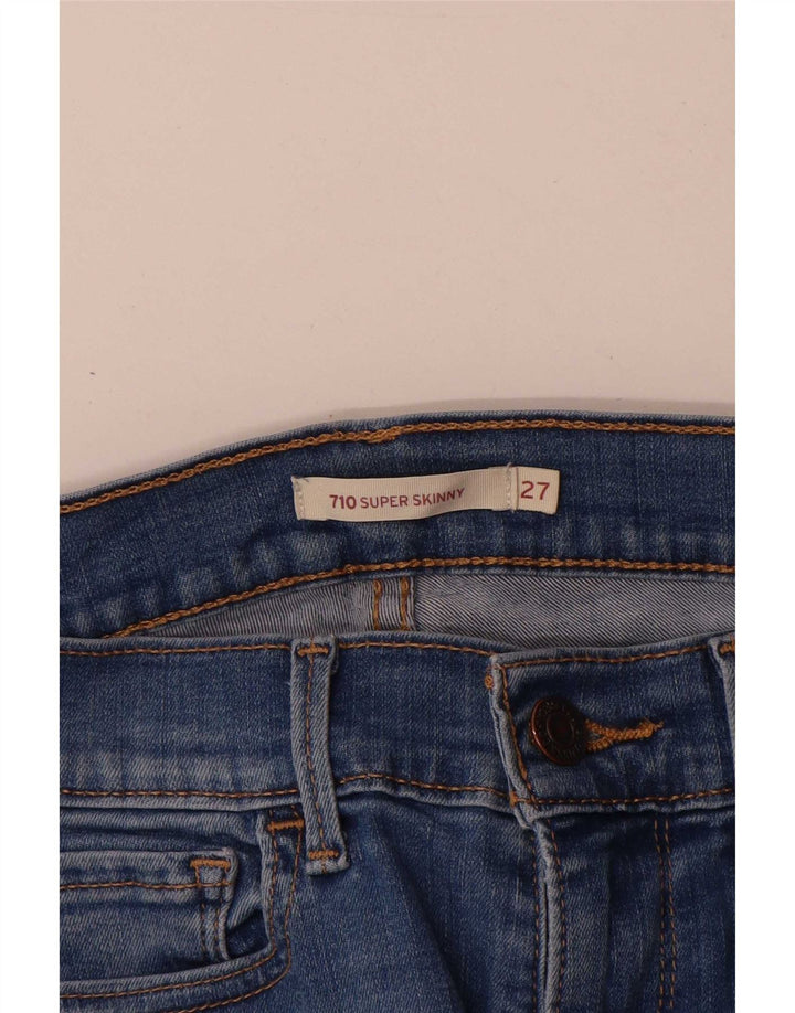 Levi's Damen 710 Super Skinny Jeans W27 L28 Blau