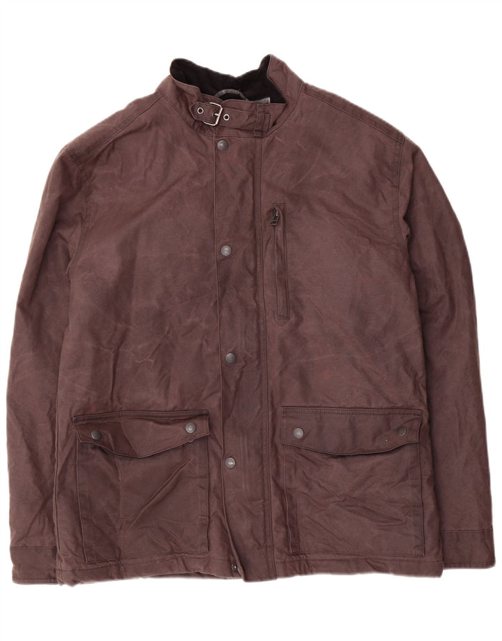 Marks & Spencer Herrenjacke aus gewachster Baumwolle, UK 38, Mittelbraun