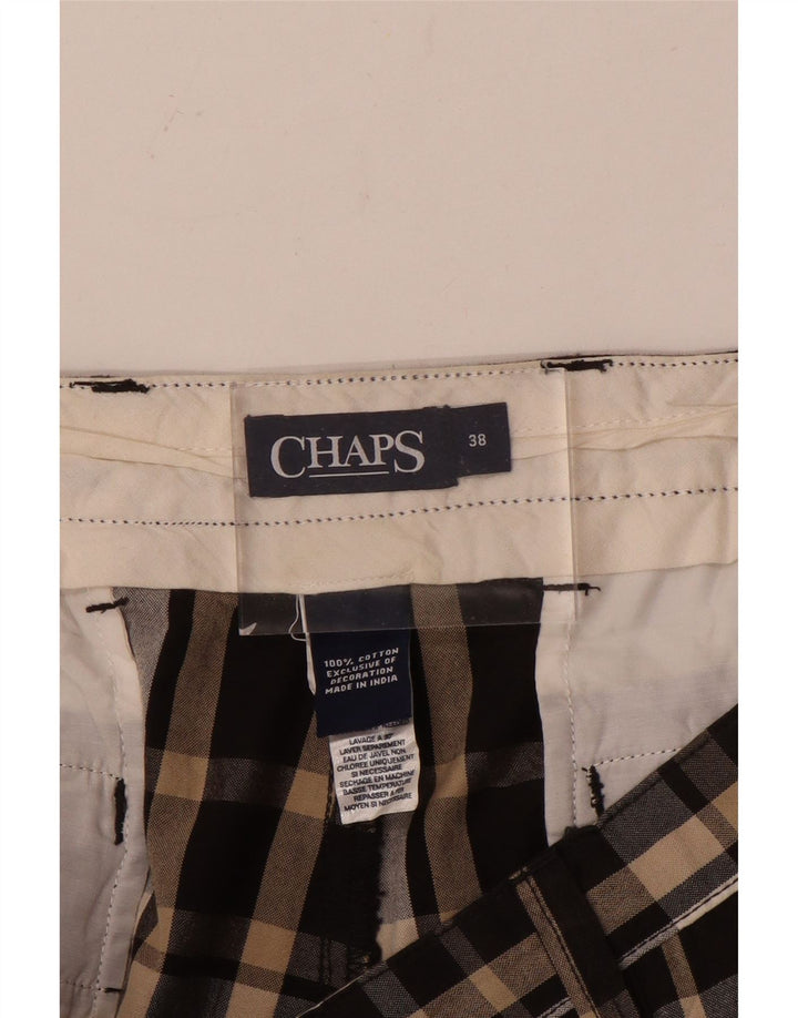 Chaps Herren-Chinoshorts W38 XL, braun karierte Baumwolle