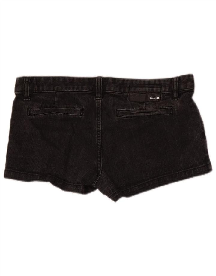 Hurley Damen Jeansshorts W29 Mittelschwarze Baumwolle