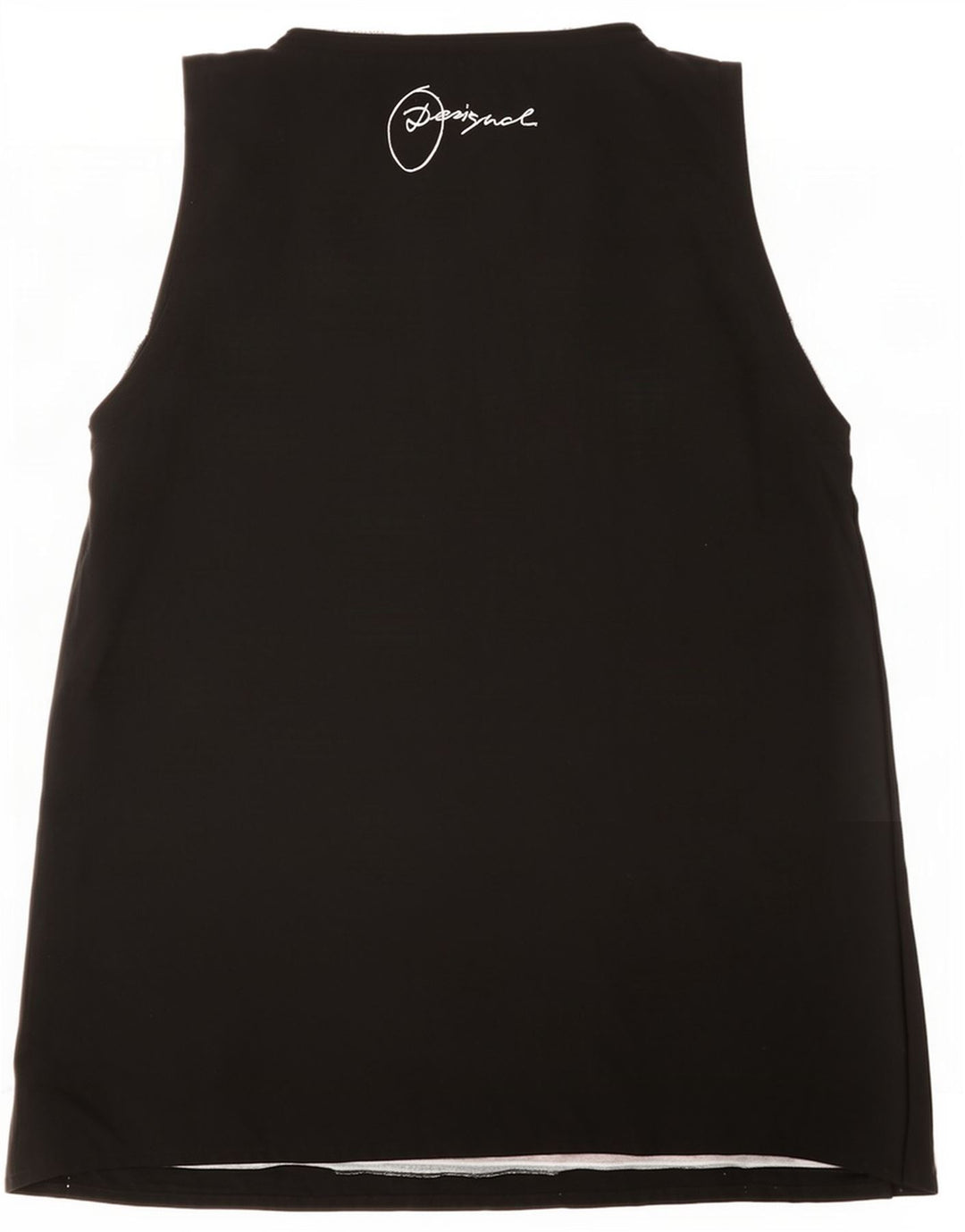 Desigual Womens Graphic Vest Top UK 12 Mittelschwarzes geometrisches Polyester