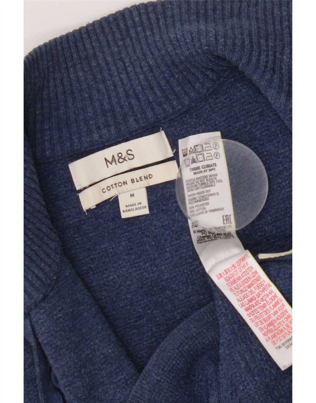 Marks & Spencer Damen-Cardigan-Pullover UK 14 Medium Marineblau Polyester
