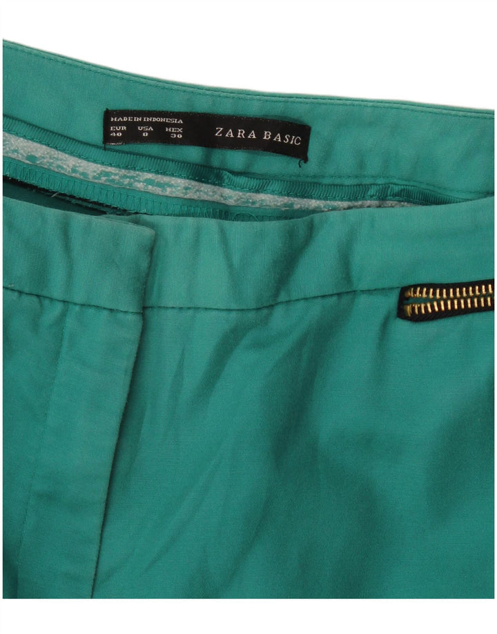 Schmale, kurze Hose von Zara für Damen, EU 40, mittelgroß, W30, L25, Grün