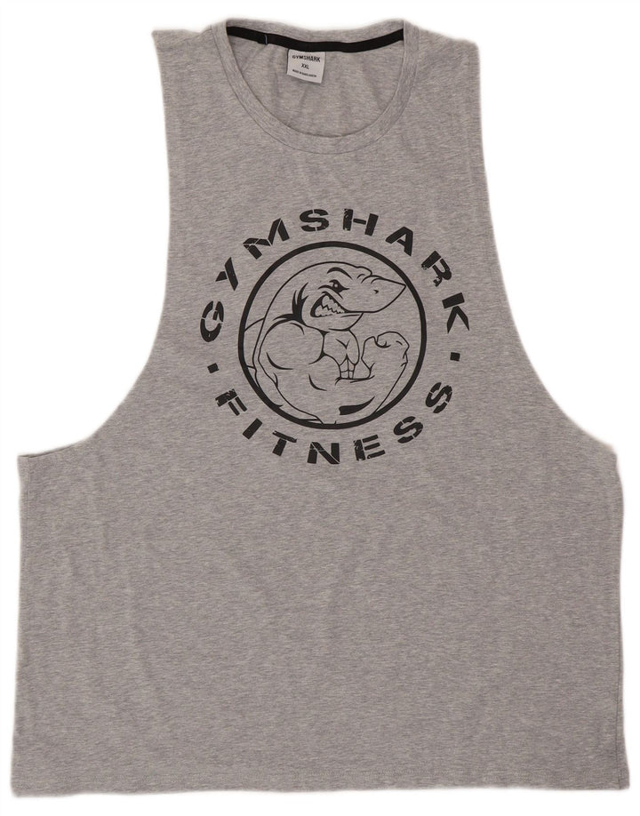 GYMSHARK Herren Grafik-Weste-Top 2XL Grau