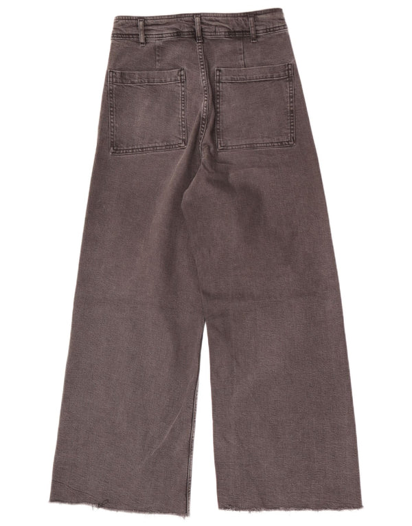 Zara Damen The Marine High Waist Wide Leg Jeans EU 40 Medium W30 L29 Grau