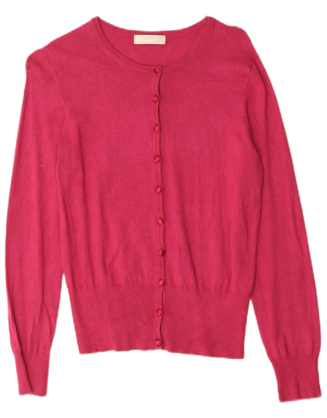 Marks & Spencer Damen-Cardigan-Pullover UK 10 Small Rosa Viskose