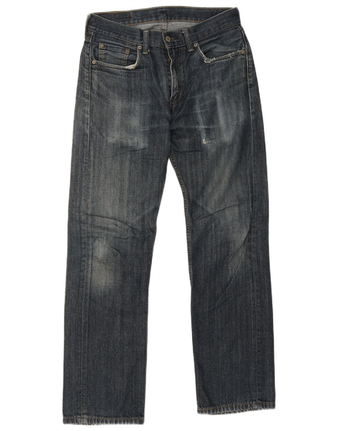 Levi's Herren 505 Straight Jeans W30 L32 Blaue Baumwolle