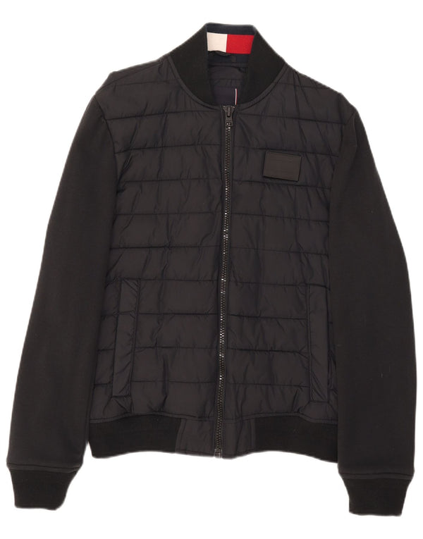 Tommy Hilfiger Herren Bomberjacke, gepolstert, Größe 36, Schwarz