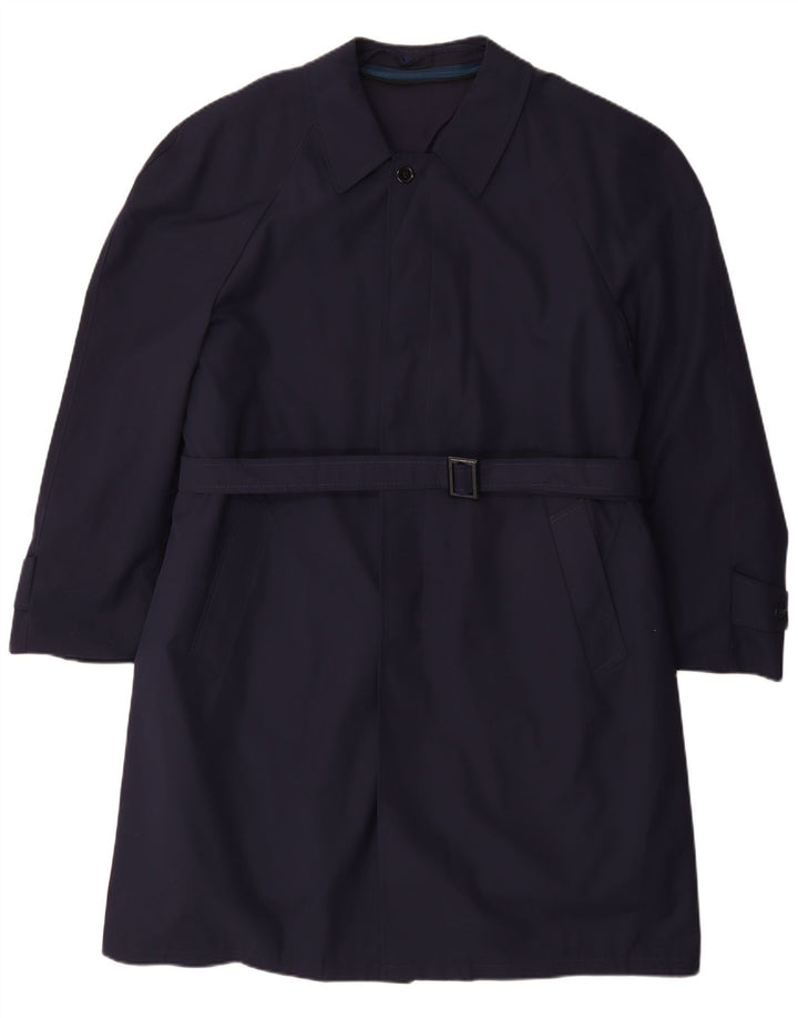 VINTAGE Herren Sherpa Mantel UK 40 Großes Marineblau