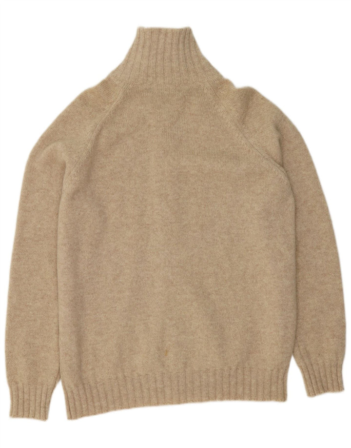 Zara Herren-Cardigan-Pullover, große beige Wolle