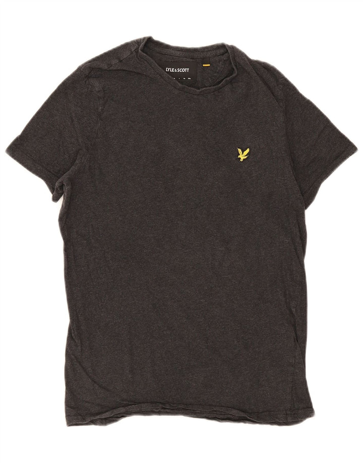 Lyle & Scott Herren T-Shirt Top Small Grau Baumwolle