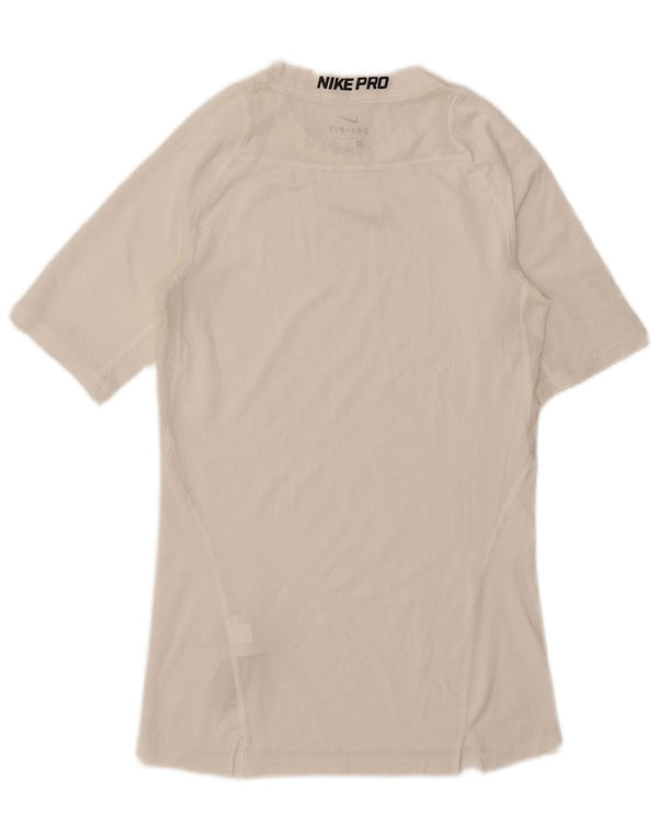 Nike Herren Dri Fit Graphic T-Shirt Top Small Weiß Polyester