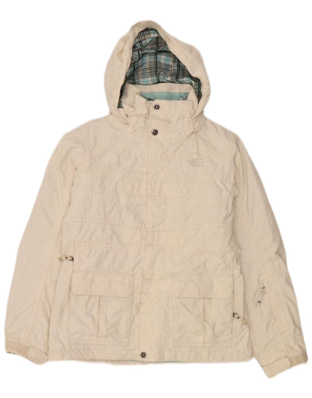 The North Face Damen-Skijacke mit Kapuze, UK 10, Größe S, Weiß, Polyester