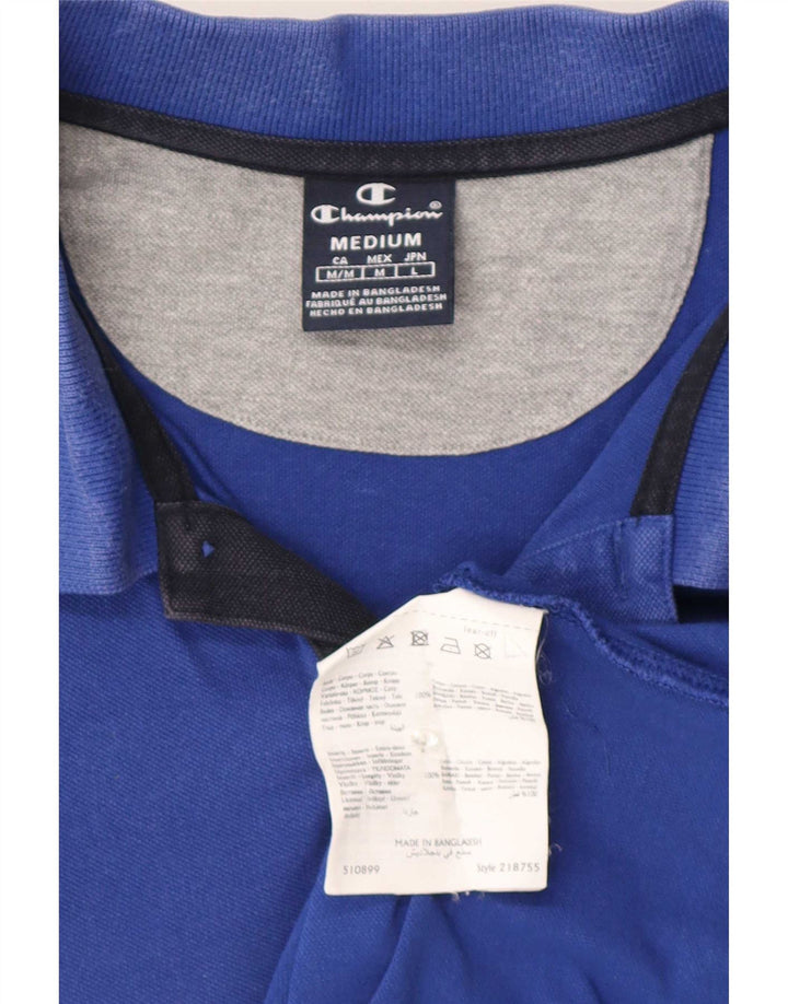 Champion Herren-Poloshirt aus mittelblauer Baumwolle