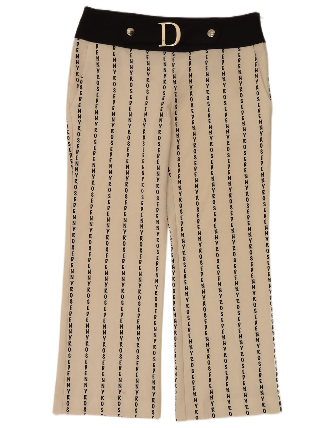 Denny Rose Damen Grafik-Freizeithose IT 44 Medium W32 L28 Beige