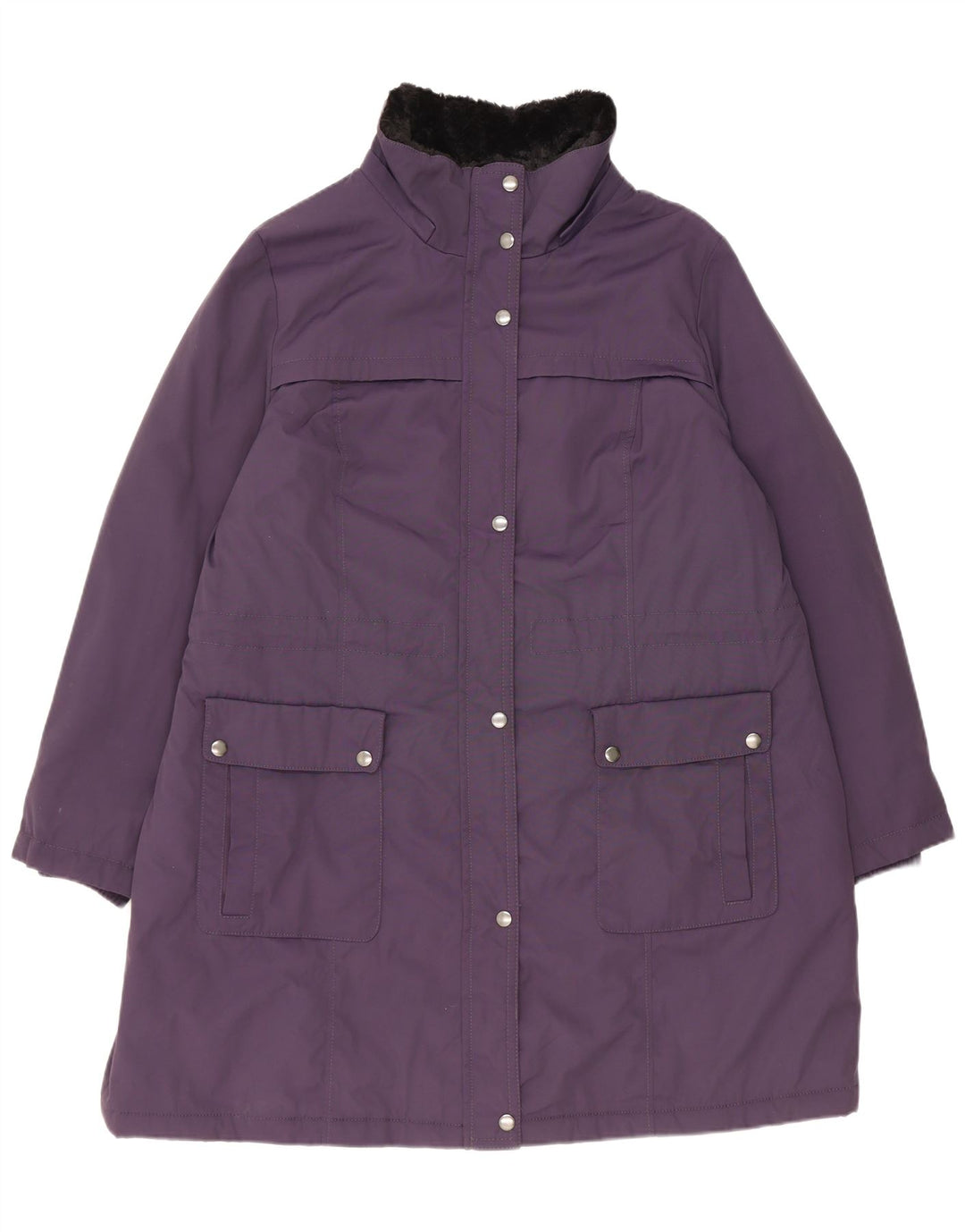 Marks & Spencer Damen Wattierter Mantel UK 18 XL Lila Polyamid
