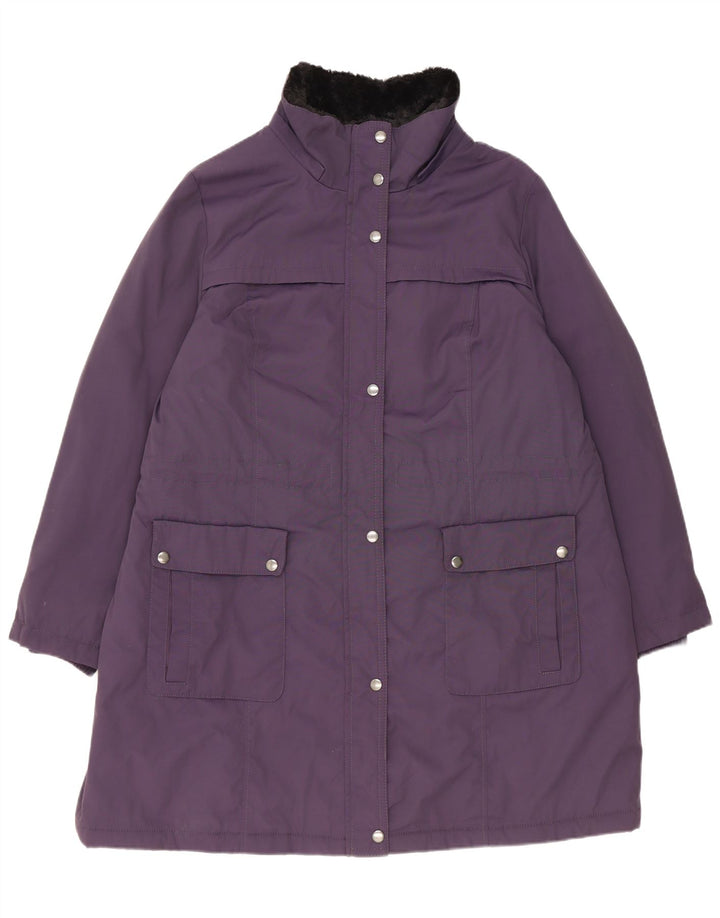 Marks & Spencer Damen Wattierter Mantel UK 18 XL Lila Polyamid