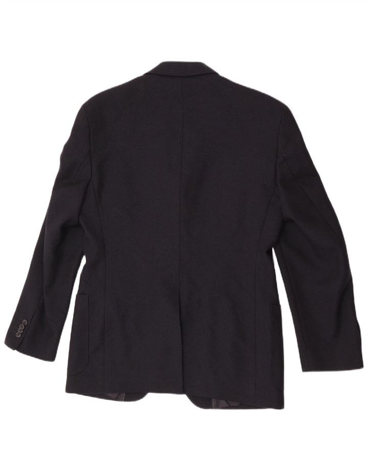 Seventy Herren-Blazer mit 3 Knöpfen, Größe 46, klein, marineblaue Schurwolle