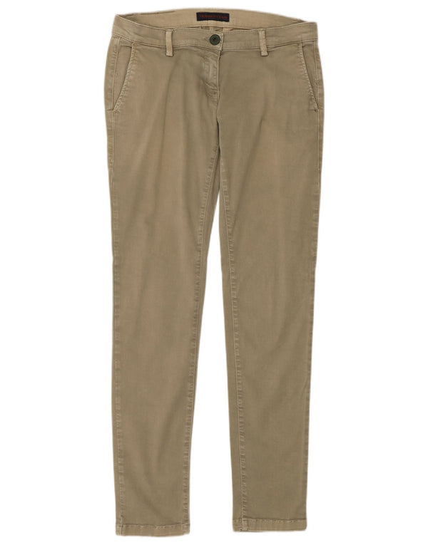 Trussardi Damen Slim Chino-Hose IT 38 XS W30 L31 Khaki Baumwolle