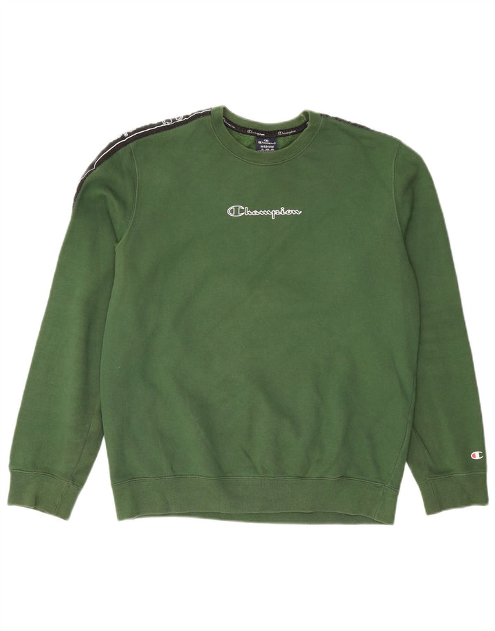 Champion Herren-Sweatshirt mit Grafik, mittelgrüne Baumwolle