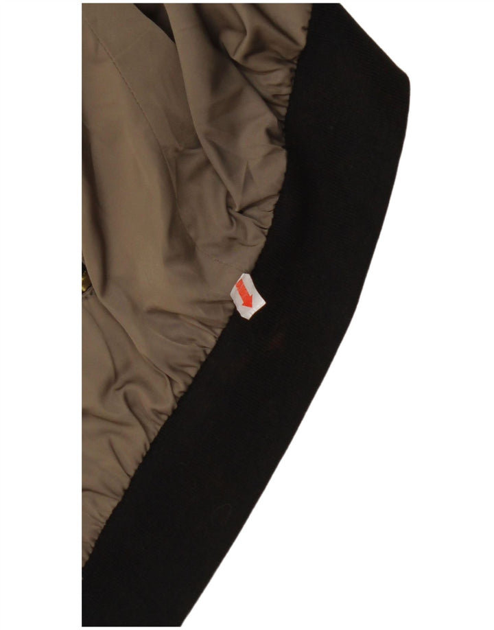 ZARA Womens Oversized Bomber Jacket UK 10 Small Green Cotton