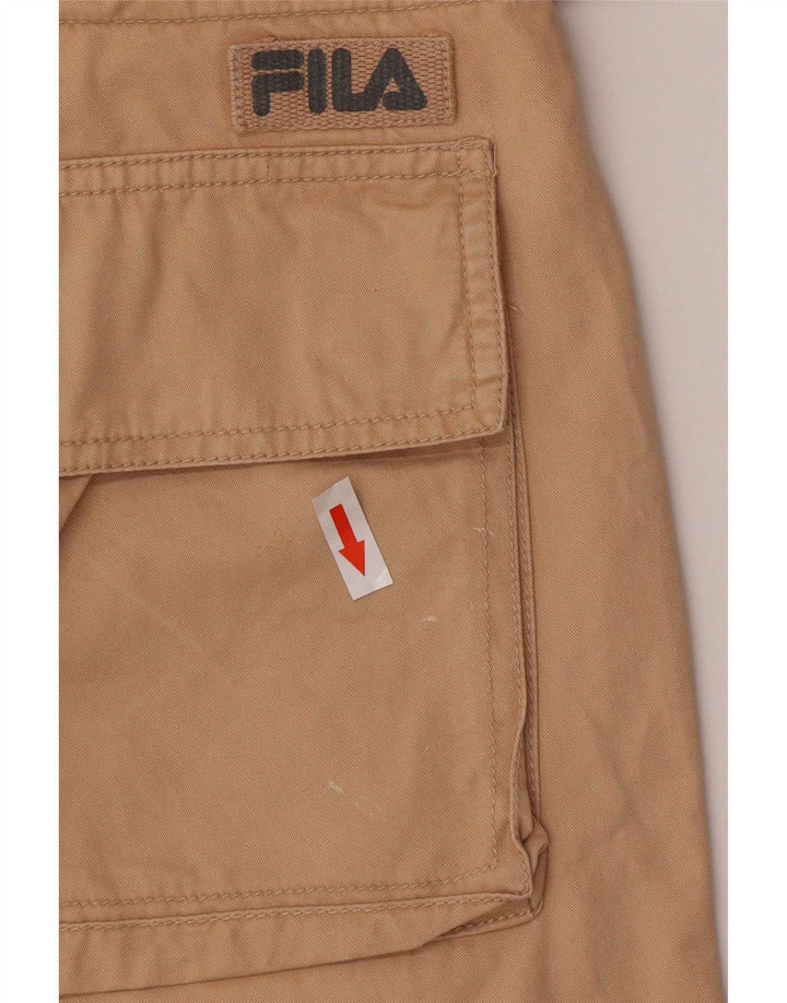 Fila Herren Cargoshorts W34 Large Beige Baumwolle