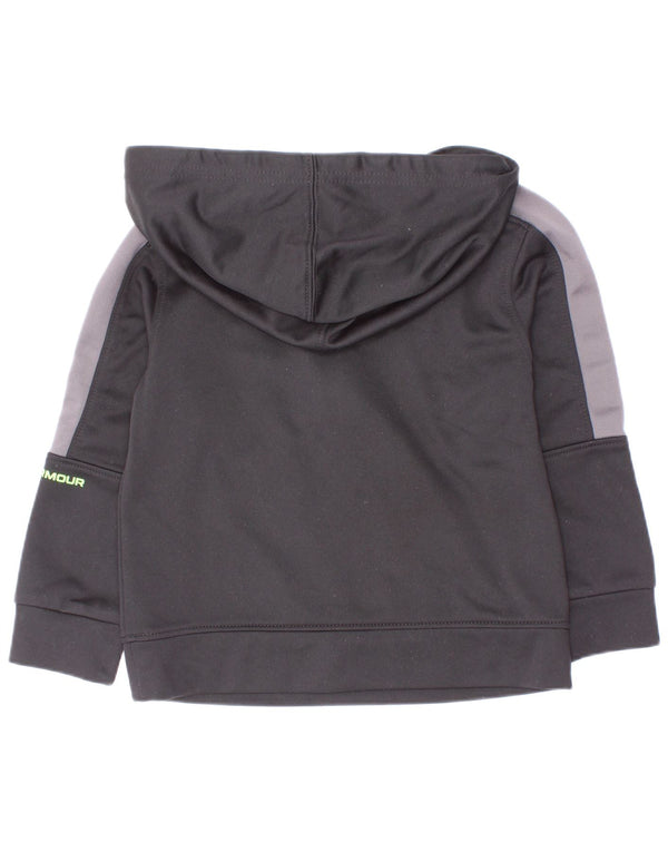 Under Armour Baby-Jungen-Kapuzenpullover mit Grafik, 18–24 Monate, schwarzes Farbblockdesign