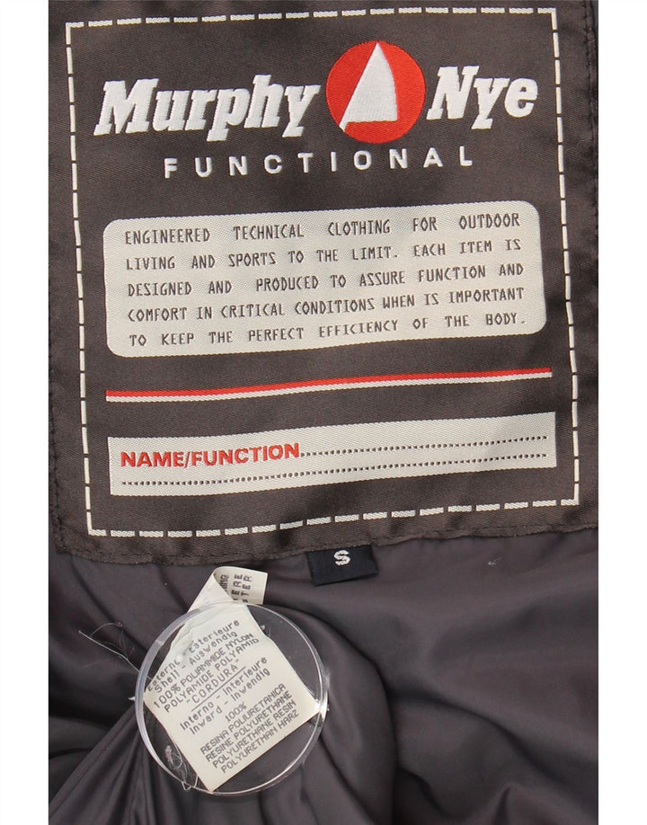 MURPHY & NYE Mens Padded Coat UK 36 Small Grey Colourblock Polyamide Vintage Murphy & Nye and Second-Hand Murphy & Nye from Messina Hembry 