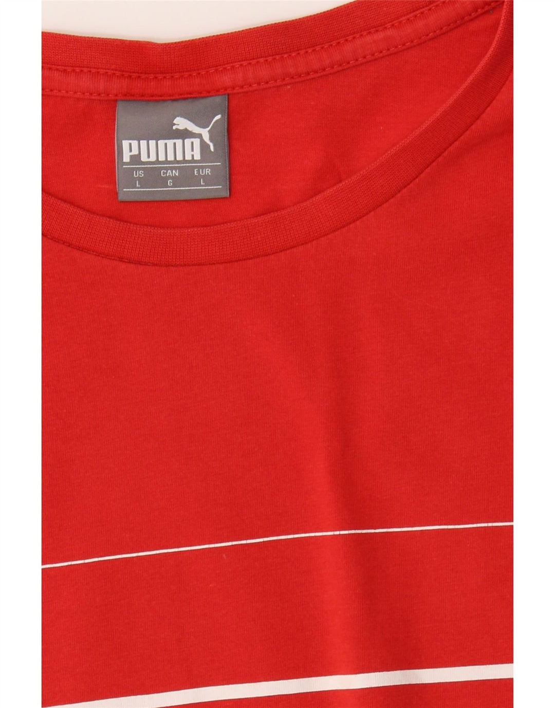 PUMA Mens Graphic T-Shirt Top Large Red Cotton Vintage Puma and Second-Hand Puma from Messina Hembry 