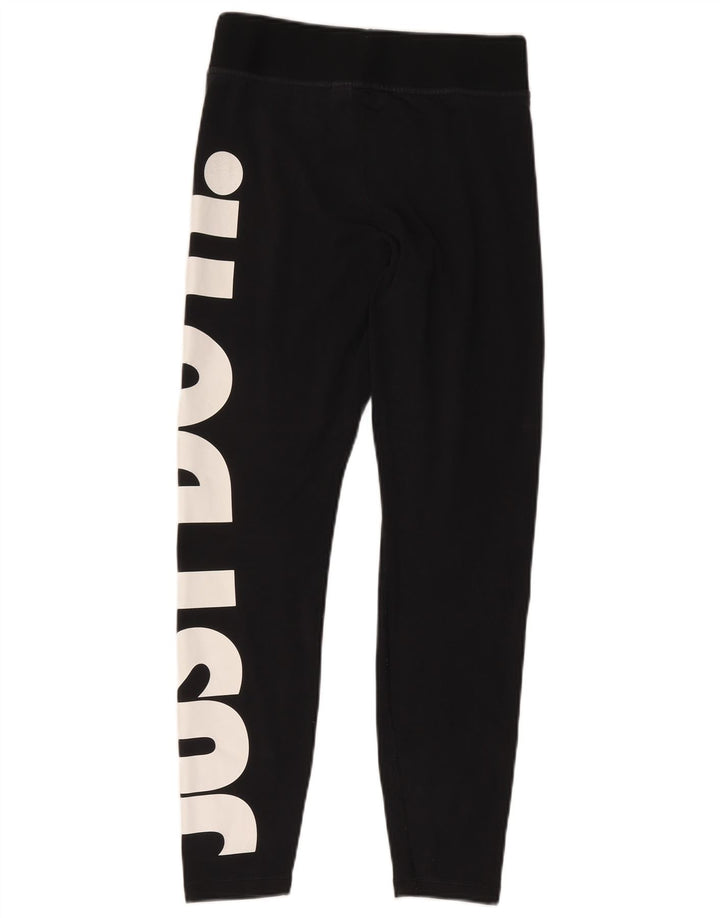 Nike Womens Graphic Leggings UK 12 Mittelschwarzes Polyester