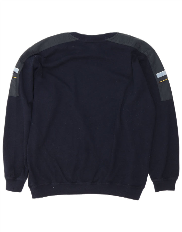 Paul & Shark Herren-Pullover mit Rundhalsausschnitt, groß, Marineblau, Farbblock