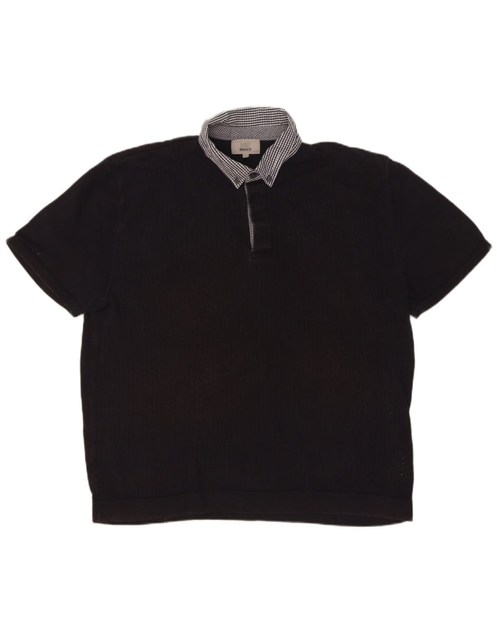 Marks & Spencer Herren Regular Fit Rugby-Poloshirt XL Marineblau