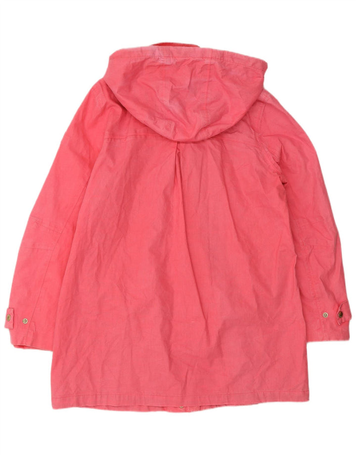 JOULES Damen-Regenmantel mit Kapuze, UK 12, Mittelrosa, Leinen